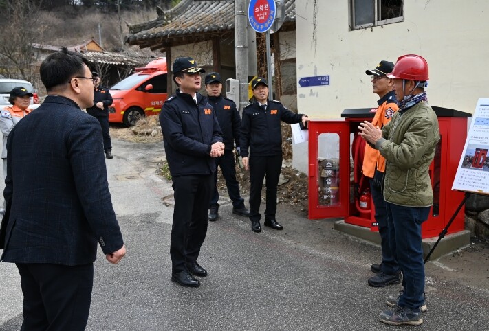 최민철 전남소방본부장, 구례소방서 찾아 산림인접지 '선제적 예비주수' 강조