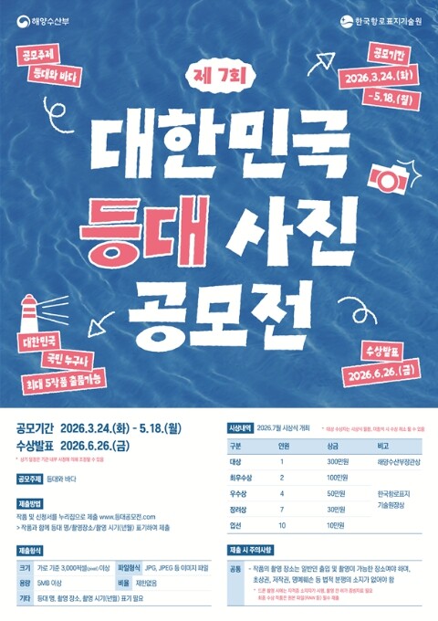 해양수산부, '등대와 바다를 나만의 작품으로' 등대해양문화 공모전 개최