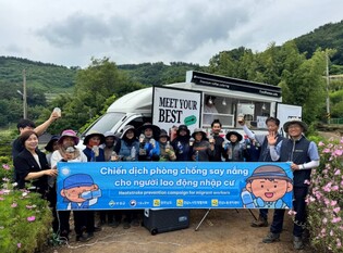 전남노동권익센터 이주노동자 혹서기 온열질환 예방 캠페인