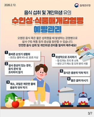 전남광주통합특별시 무안·동부청사 여름철 음식 익혀먹기 등 수인성·식품매개감염병 주의하세요
